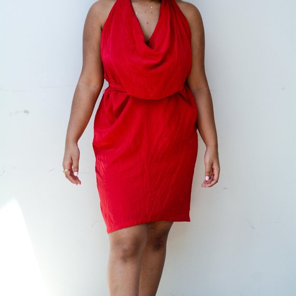 Red Silk Multi-Way Dress - Picture 5 of 5